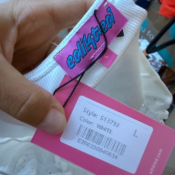 Nwt Edikted White Lace Fairy Corset Top - Picture 4 of 6